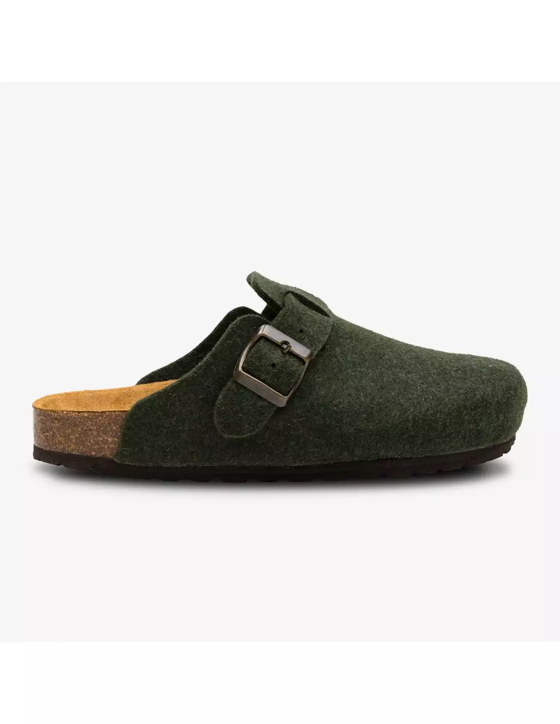 Belt Wool Clogs with Cork Sole Lowenweiss